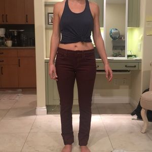 Joes jeans, burgundy, Good used condition